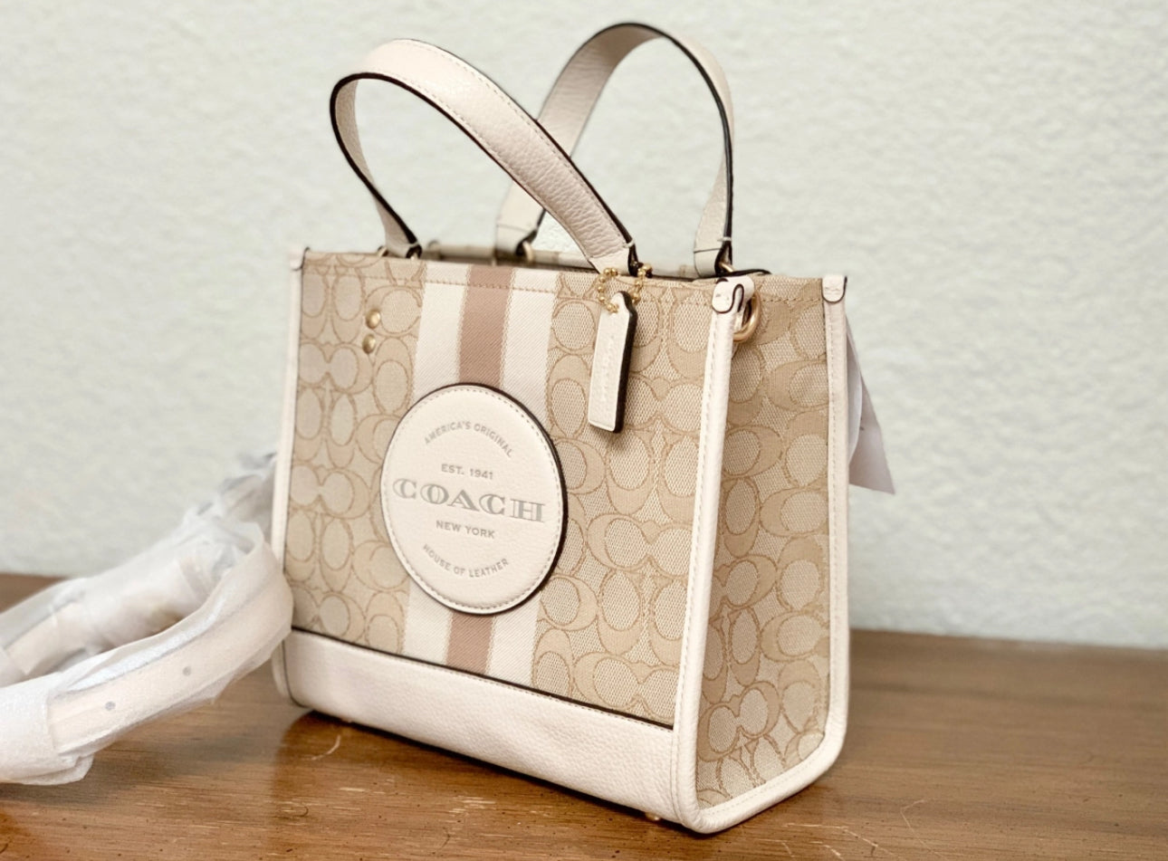 Leather Tote Coach Beige In Leather
